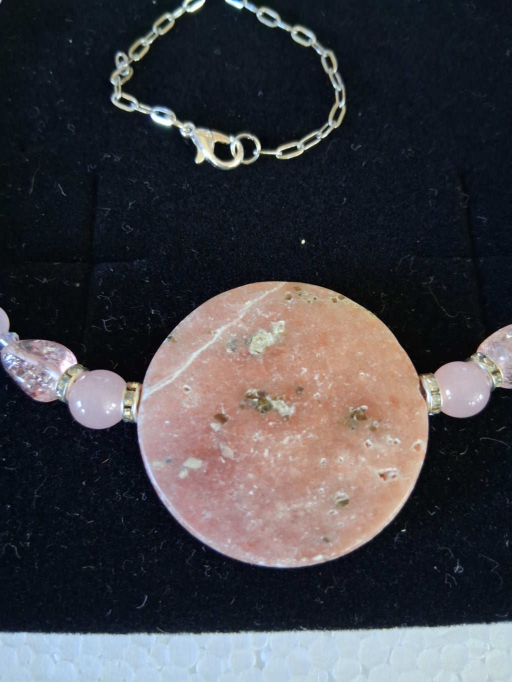 Mother of Pearl + Quartzite + Crystal Necklace